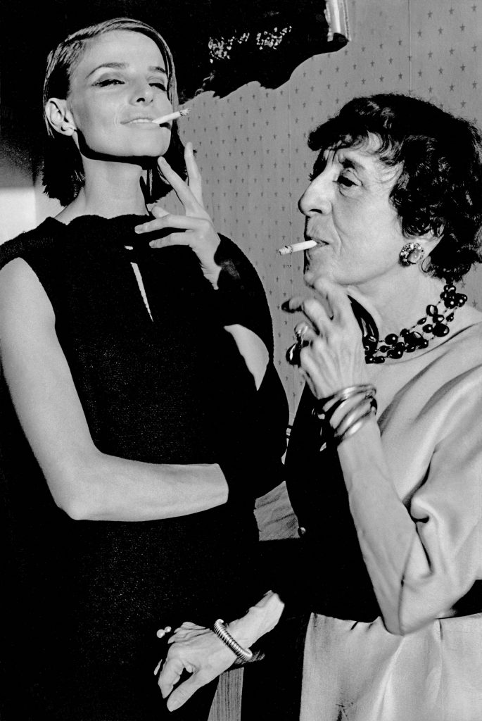 1962, Harper's Bazaar, Paris, Iris Bianchi and the writer Marie-Louise Bousquet