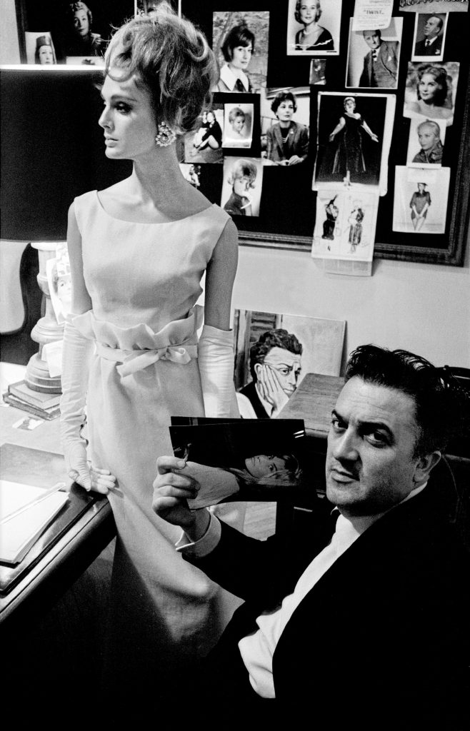 1962, Harper's Bazaar, Rome, Deborah Dixon and Fellini