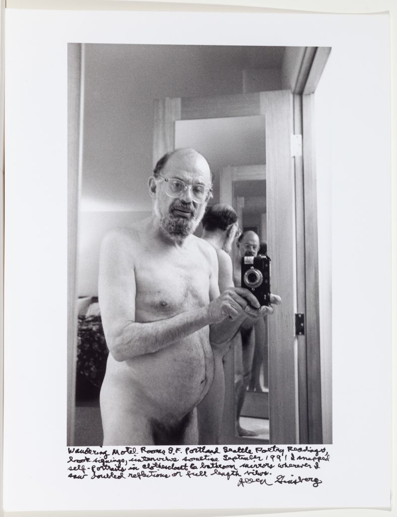 Allen Ginsberg nude self-portrait, Portland Seattle, 1991