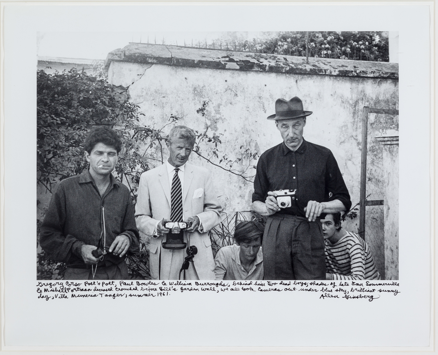 Gregory Corso, Paul Bowles, William Burroughs, Tangier (Michael Portman And Ian Sommerville Crouching Behind Burroughs), 1961 Gregory Corso, Paul Bowles, William Burroughs, Tangier (Michael Portman And Ian Sommerville Crouching Behind Burroughs), 1961