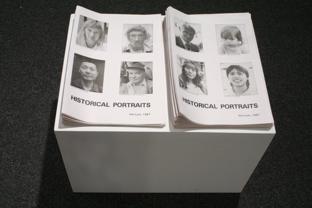 Ken Lum, Historical Portraits, 1987, 2 newsprint sheets