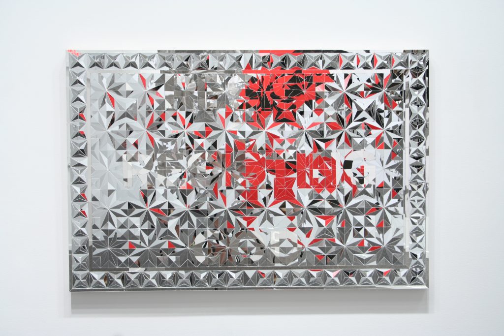 Resist Resisting God, 2009, mirror mosaic, 150 x 100 cm, courtesy collection of Maria Baibakova, New York