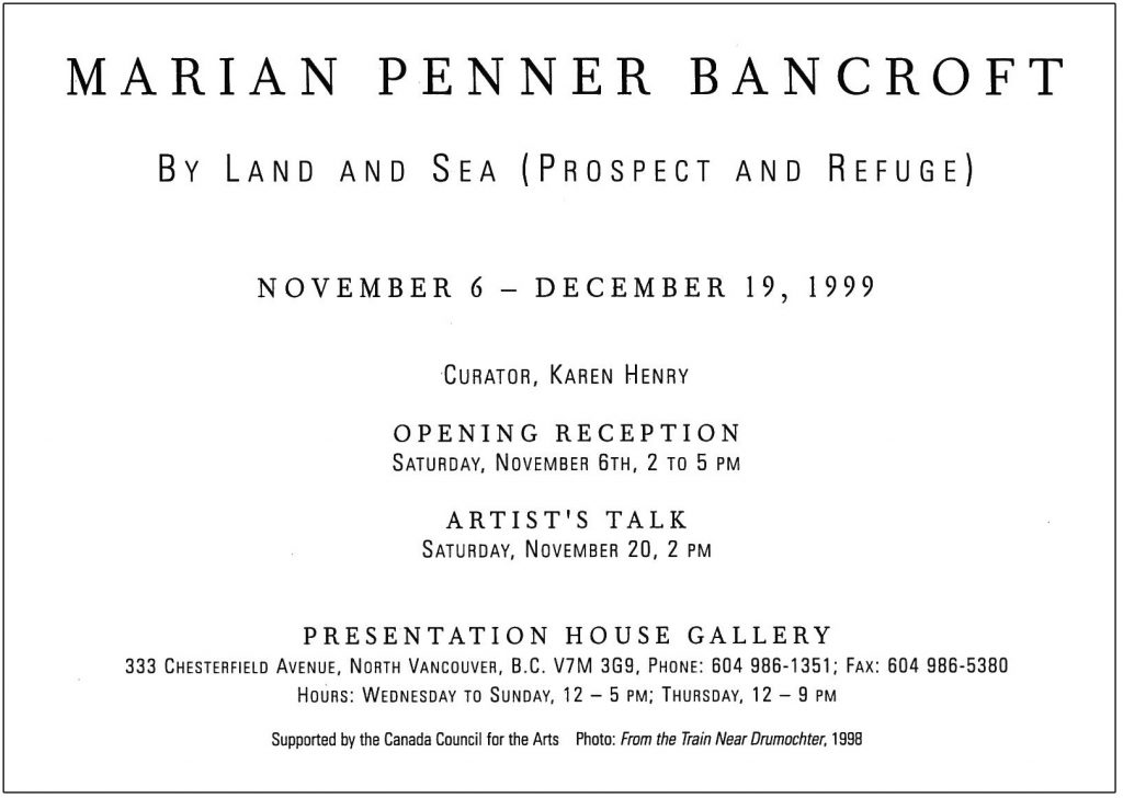 By land and sea, Gallery Invitation - back