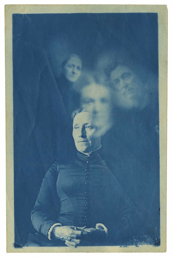 Frank Coster, Spirit Photograph, c1890, Cyanotype, 14.5 x 20.5cm, courtesy The Archive of Modern Conflict