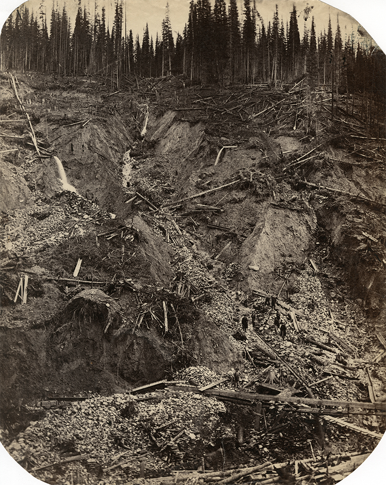 Carlo Gentile, “Stouts Gulch near Barkerville,” c.1865, albumen print (1019)
