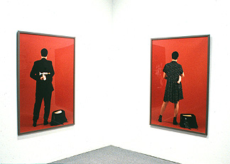 Jin-me Yoon, Intersection, life-size colour photographs, 1995 Photos taken by Susan Stewart