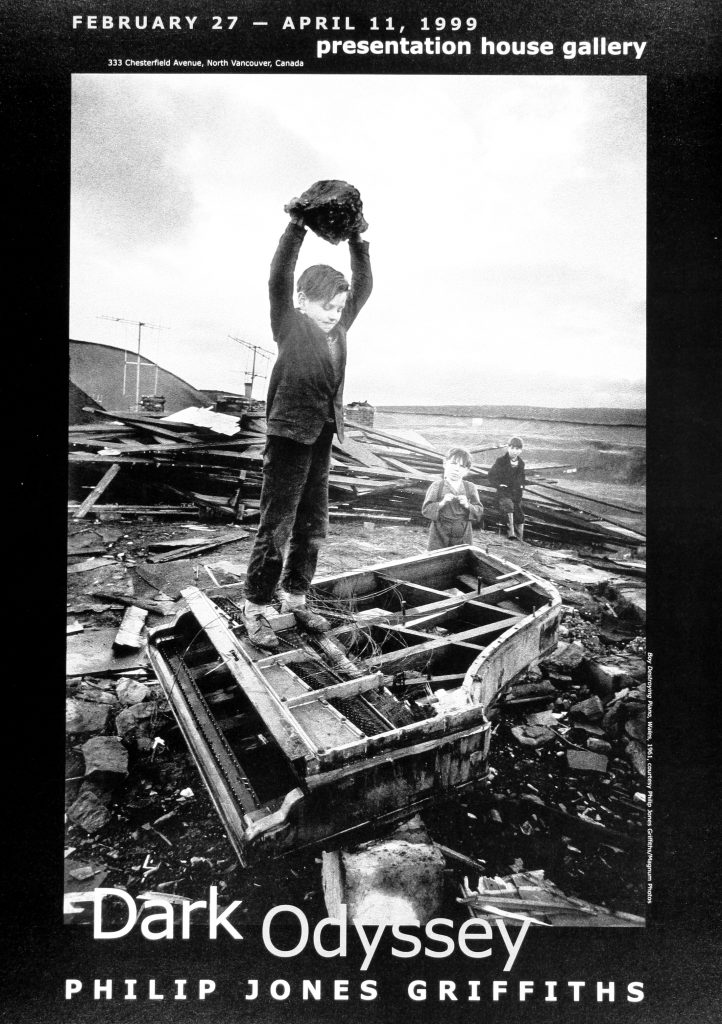 Poster for the exhibition "Dark Odyssey: Philip Jones Griffiths"