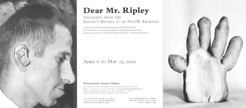 Dear Mr. Ripley, Gallery Invitation - front