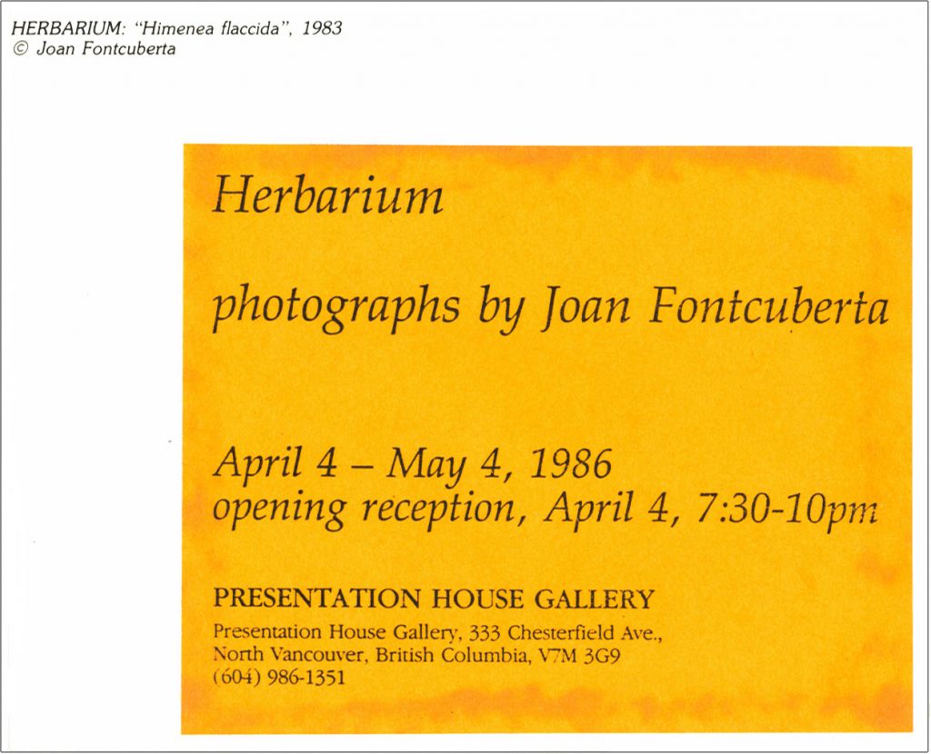 Herbarium Gallery Invitation - back
