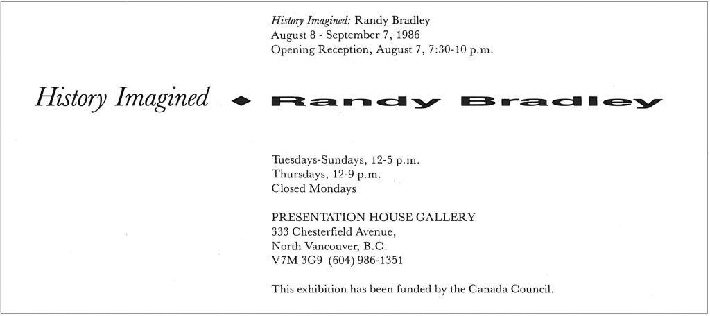 History Imagined, Gallery Invitation