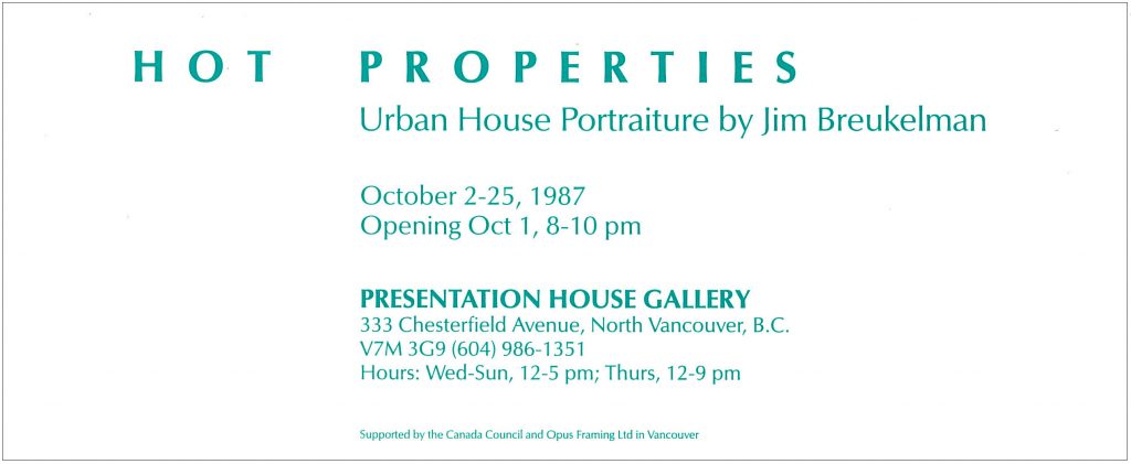 Hot Properties, Gallery Invitation