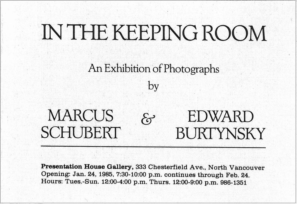 in the keeping room, Gallery Invitation