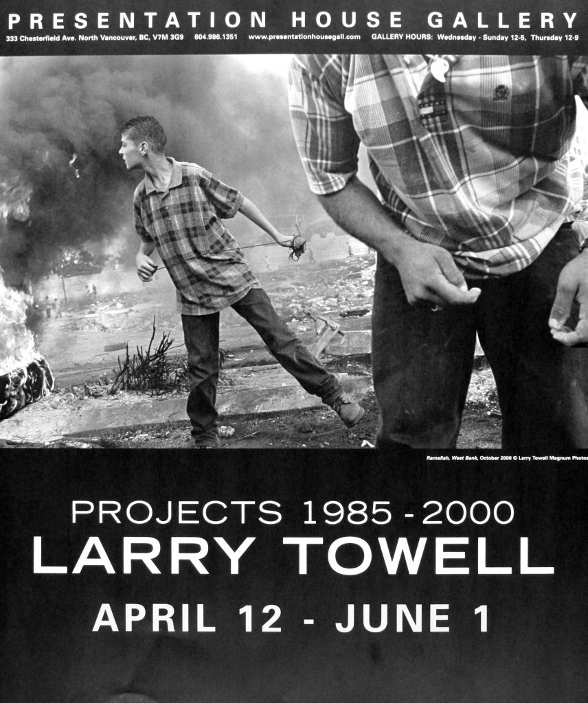 Poster for the exhibition "Larry Towell: Projects 1985-2000"