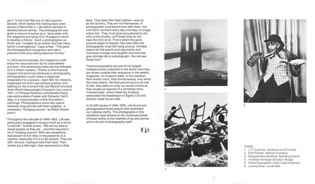 Inside the exhibition brochure