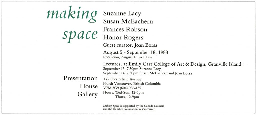 making space, Gallery Invitation