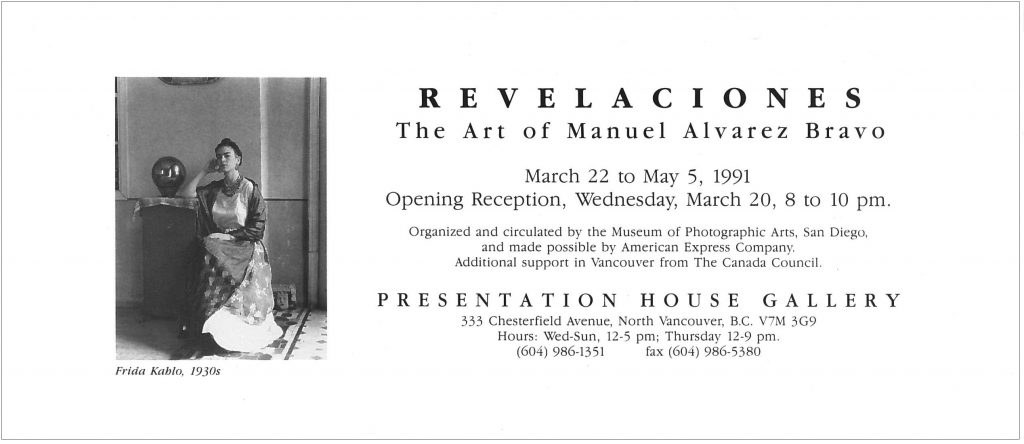 Bravo, revelaciones, Gallery Invitation