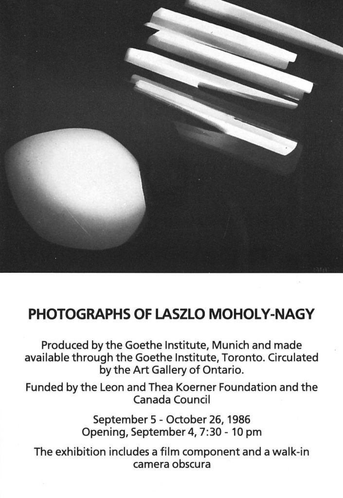 Lazlo Moholy-Nagy, Gallery Invitation