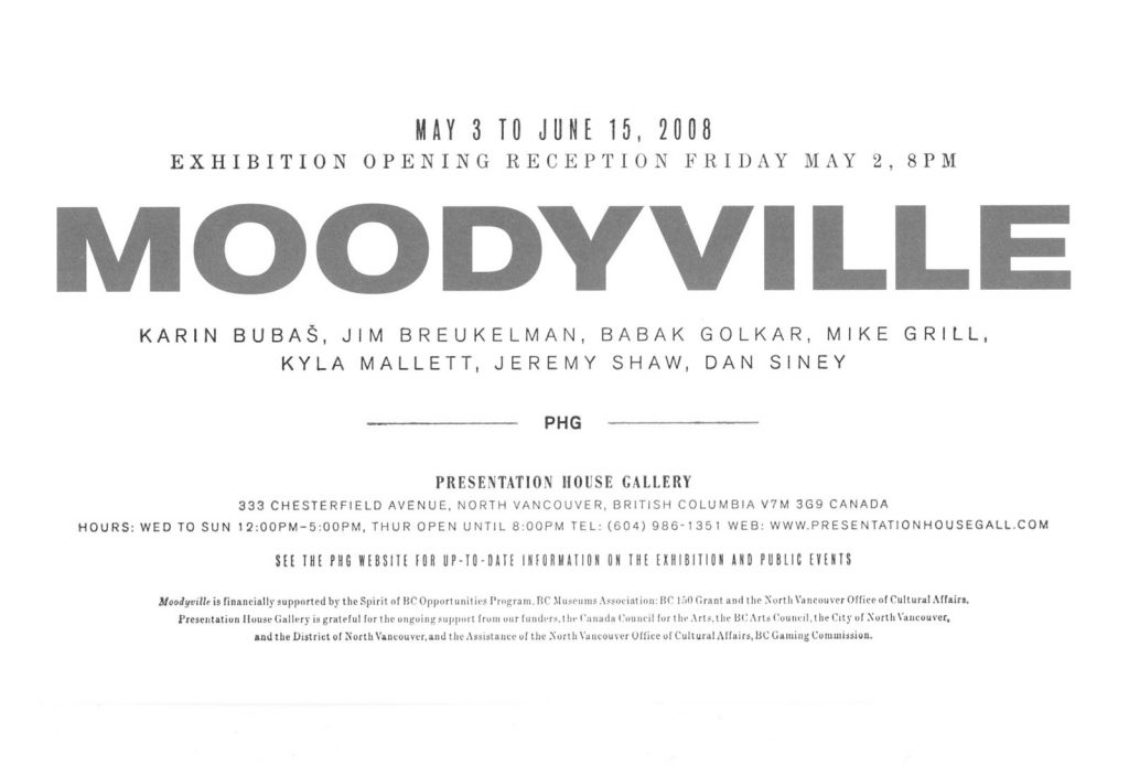 moodyville, Gallery Invitation