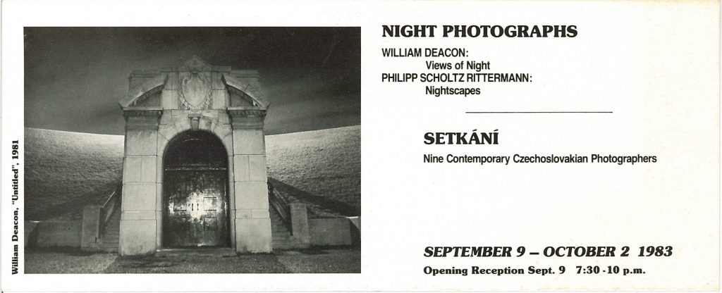 night photographs, Gallery Invitation - front