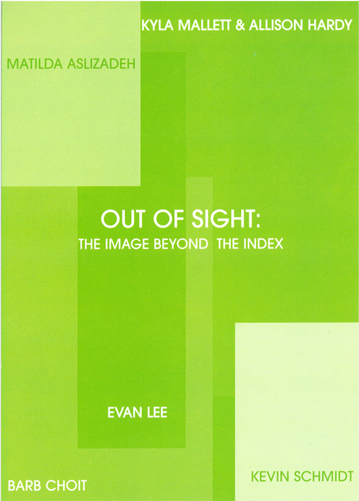 Out of sight, Gallery Invitation - front