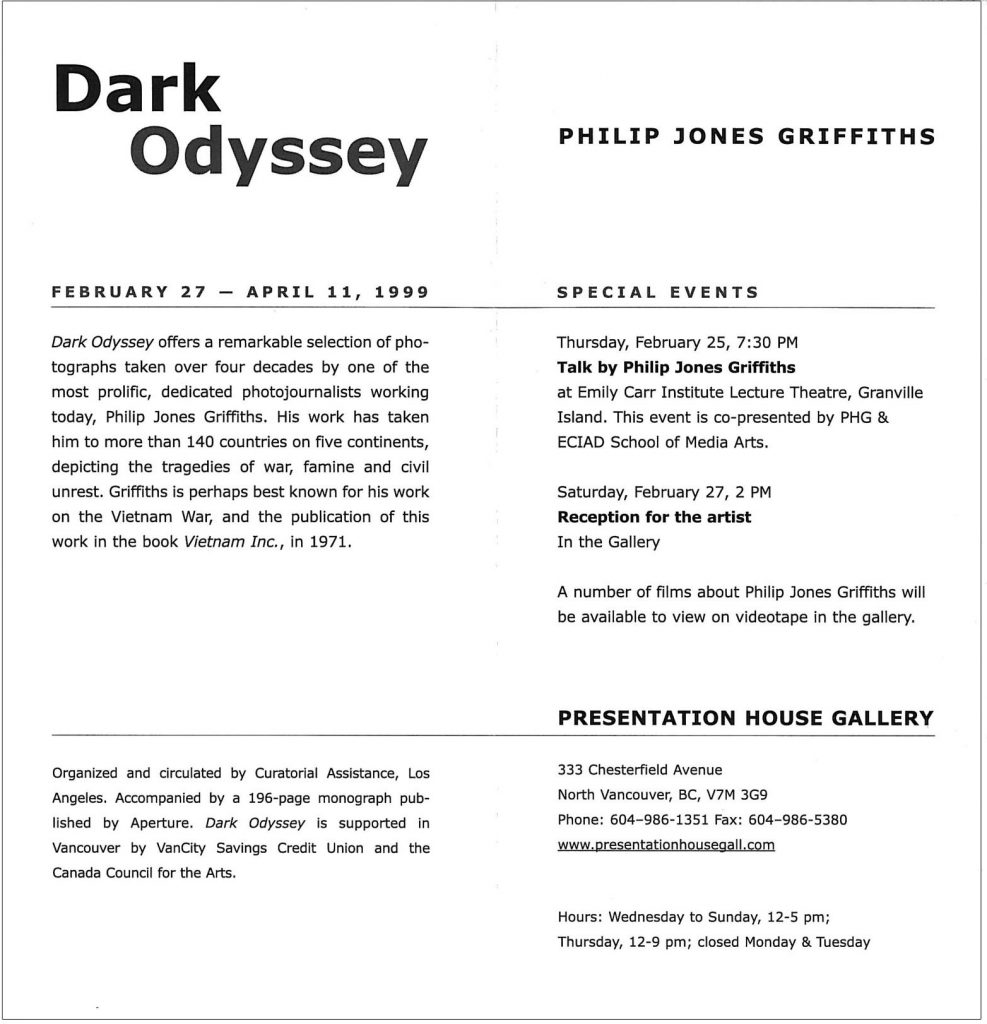 Dark odyssey Gallery Invitation - back