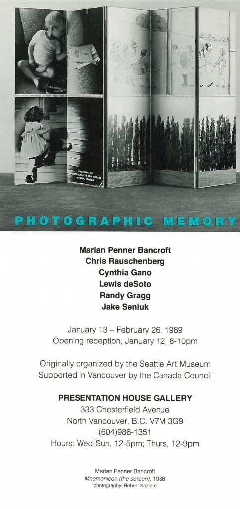photographic memory, Gallery Invitation
