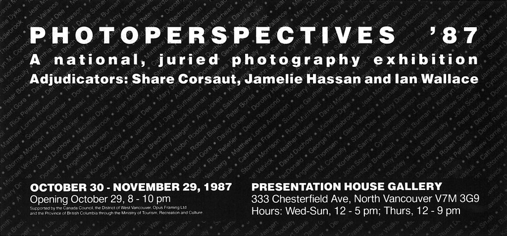 Photoperspectives 87, Gallery Invitation