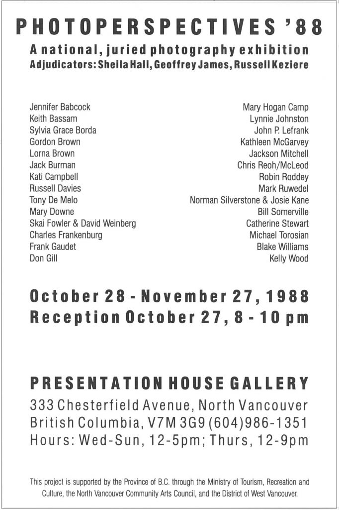 photoperspectives 88, Gallery Invitation