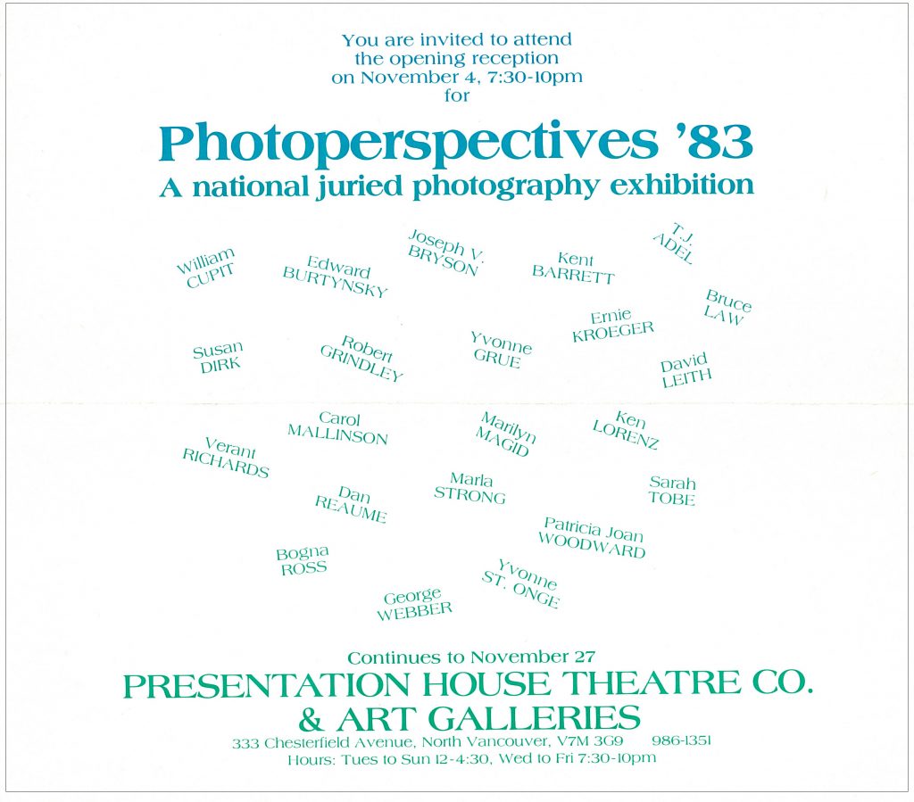 photoperspectives 83, Gallery Invitation
