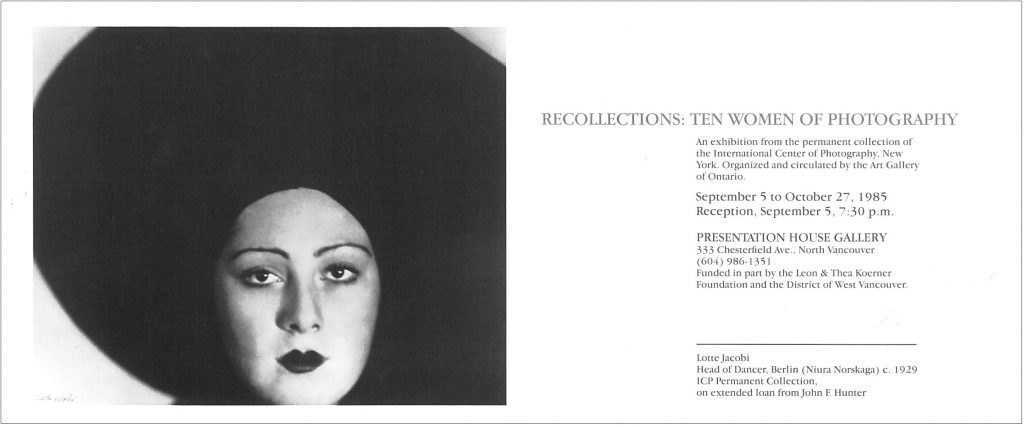 recollections, Gallery Invitation