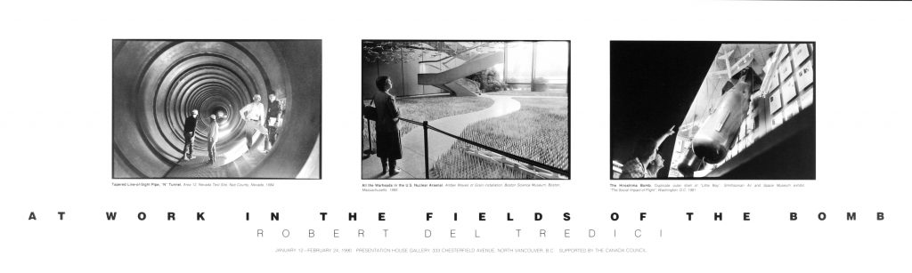 Poster for the exhibition " At Work in the Fields of the Bomb"