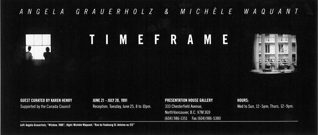 timeframe, Gallery Invitation