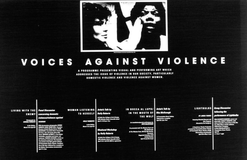 "Voices Against Violence" poster