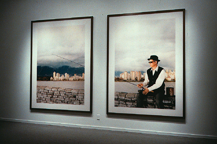 Rodney Graham installation view, Fishing on a Jetty