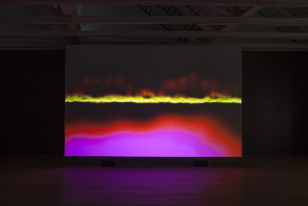 Installation view, Susan Hiller, "Resounding (Infrared)", 2013, single projection video installation with sound, © Susan Hiller; courtesy Lisson Gallery