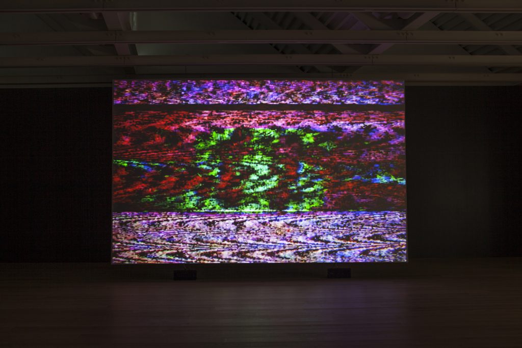 Installation view, Susan Hiller, "Resounding (Infrared)", 2013, single projection video installation with sound, © Susan Hiller; courtesy Lisson Gallery