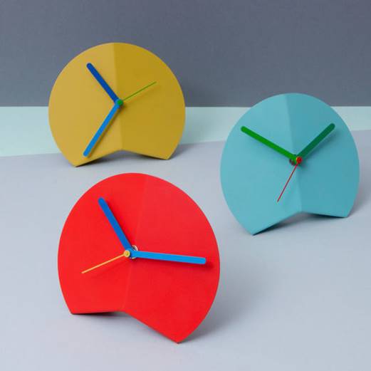 Mountain Fold Desk Clock by Block Design, available from The Polygon Shop
