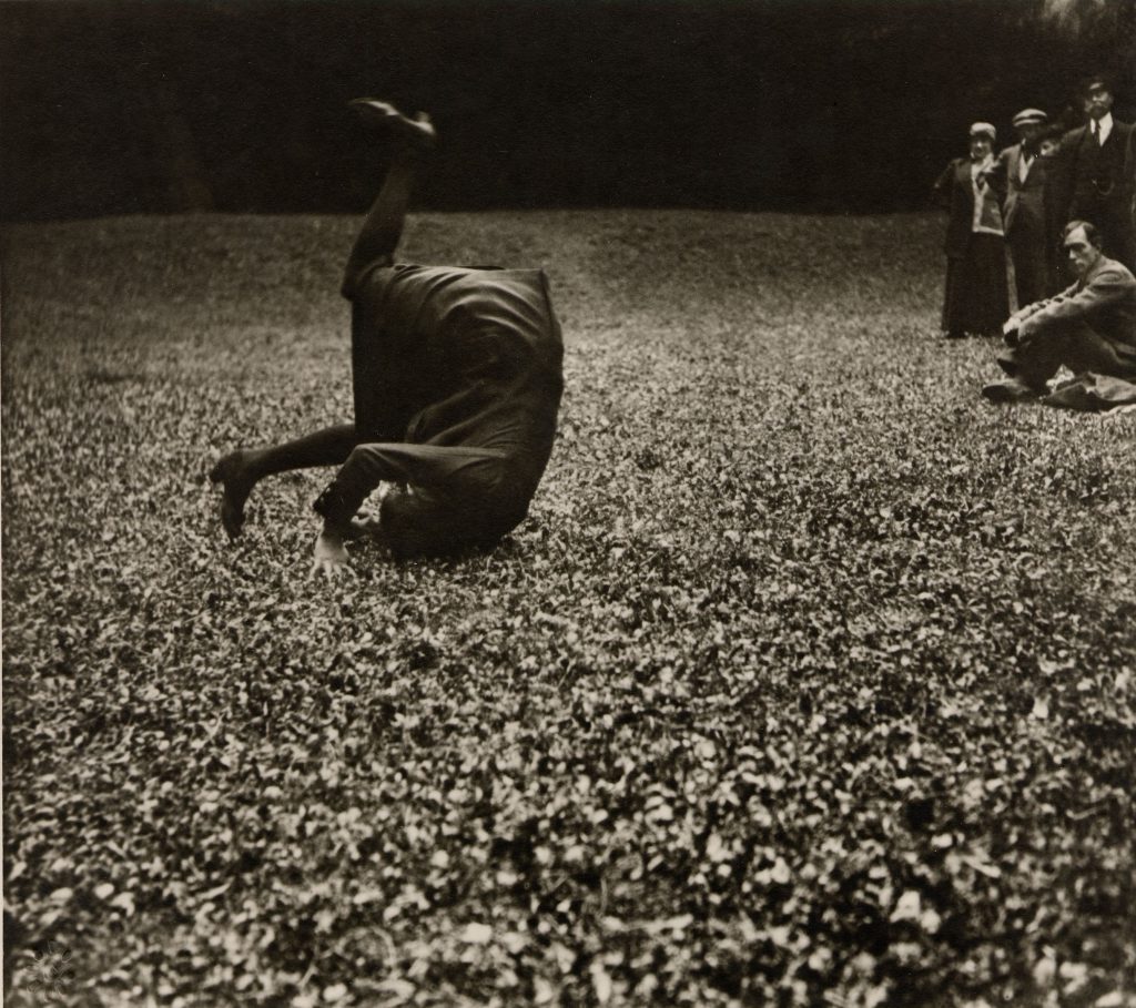 Jacques Henri Lartigue, 1913 - Marly Forest - My Cousin Simon. Gelatin silver photograph
